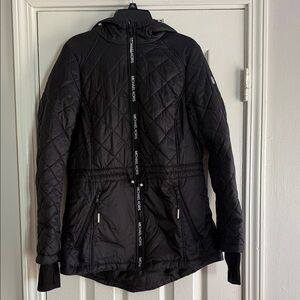 Michael Kors Women’s Black Quilted Hooded Jacket